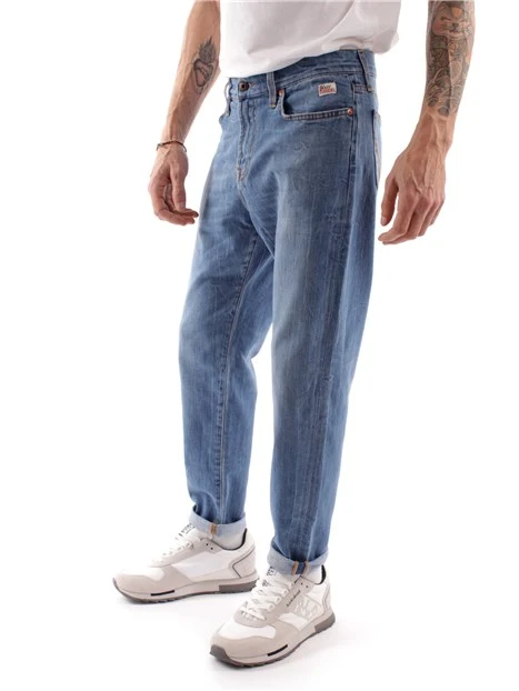 JEANS REGULAR IN DENIM UOMO BLU CHIARO