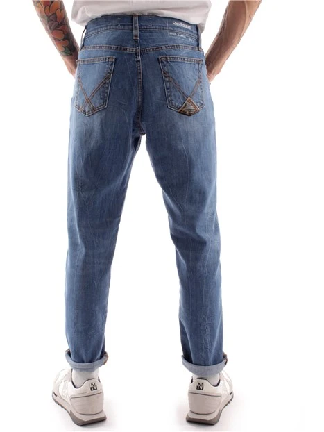 JEANS REGULAR IN DENIM UOMO BLU CHIARO