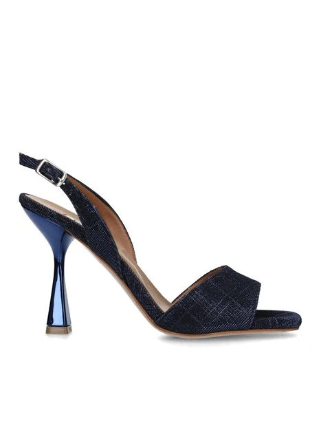 SANDALI TACCO ALTO CON BRILLANTINI DONNA BLU