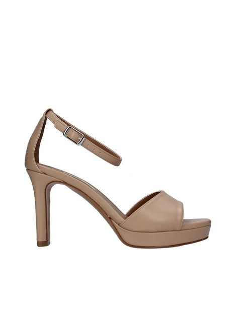 SANDALI TACCO ALTO CON PUNTA ARROTONDATA DONNA BEIGE