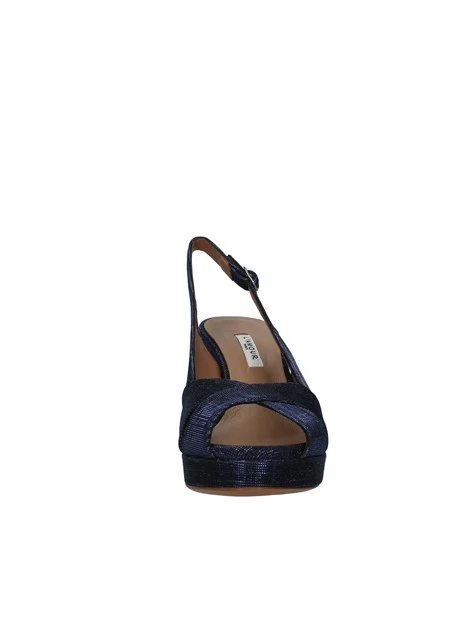 SANDALI TACCO ALTO CON PLATEAU E CINTURINO DONNA BLU