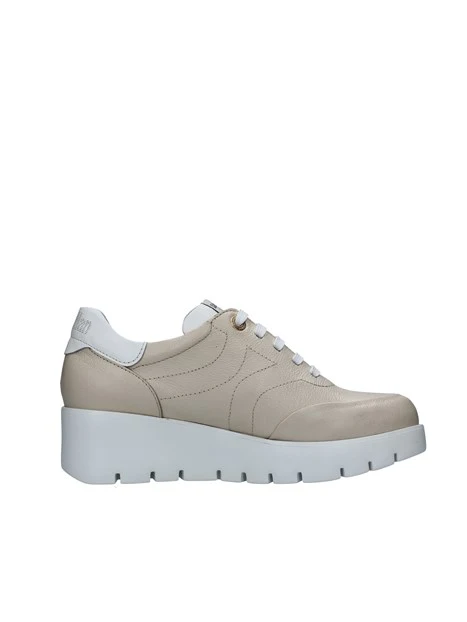 SNEAKERS PLATFORM CON LOGO POSTERIORE DONNA BEIGE