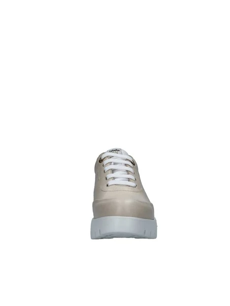 SNEAKERS PLATFORM CON LOGO POSTERIORE DONNA BEIGE