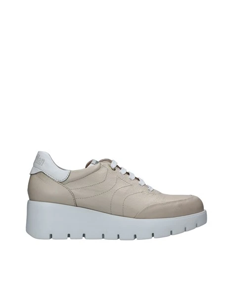 SNEAKERS PLATFORM CON LOGO POSTERIORE DONNA BEIGE