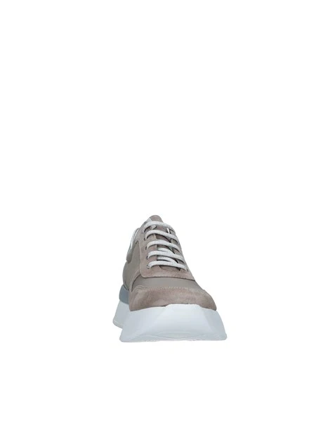 SNEAKERS PLATFORM CON LACCI GLITTER DONNA BEIGE