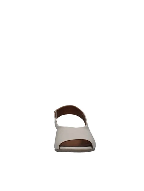 SANDALI TACCO BASSO CON CINTURINO ELASTICO DONNA BEIGE