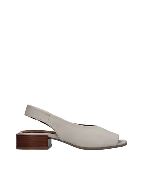 SANDALI TACCO BASSO CON CINTURINO ELASTICO DONNA BEIGE