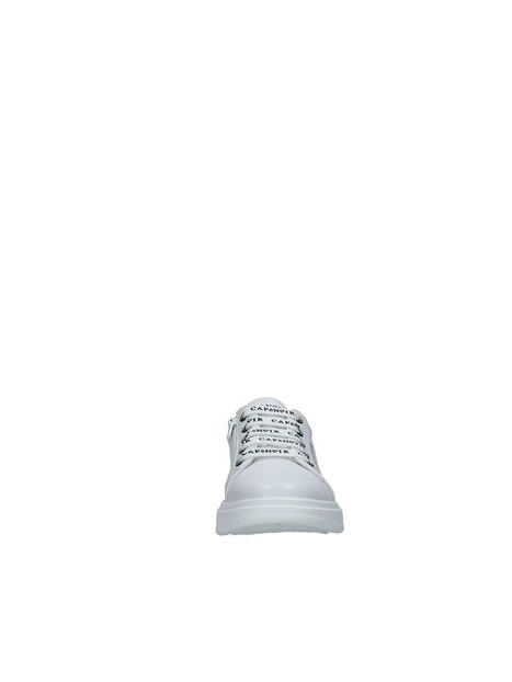 SNEAKERS PLATFORM CON CERNIERA E STRASS BAMBINA BIANCO