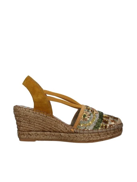 ESPADRILLAS CON ZEPPA E FANTASIA DONNA MARRONE