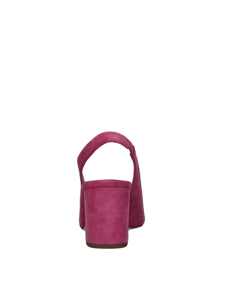 SANDALI TACCO ALTO IN PELLE CON CINTURINO DONNA FUCSIA