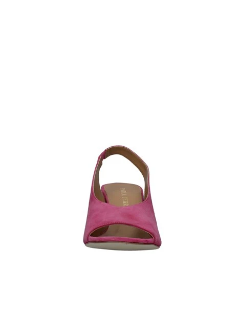 SANDALI TACCO ALTO IN PELLE CON CINTURINO DONNA FUCSIA