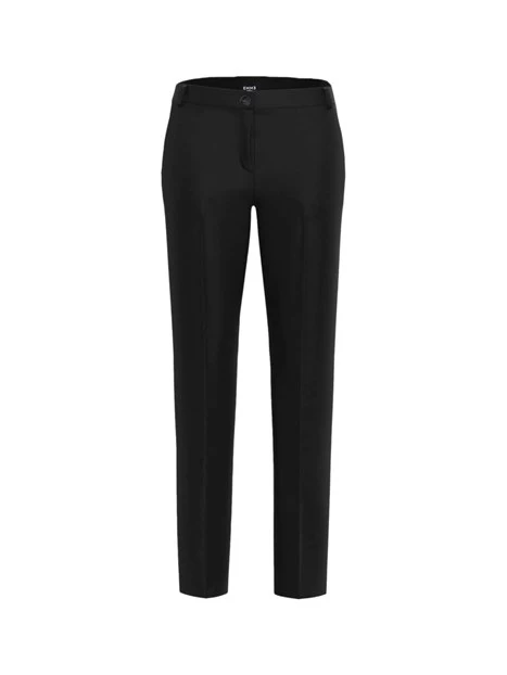 PANTALONI CHINO IN MISTO VISCOSA DONNA NERO