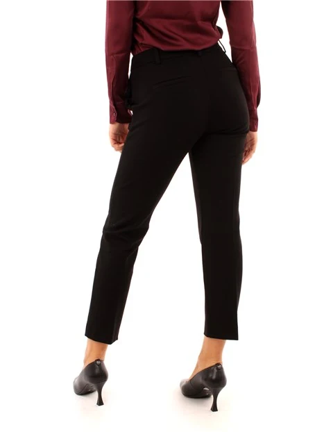 PANTALONI CHINO MISTO VISCOSA DONNA NERO