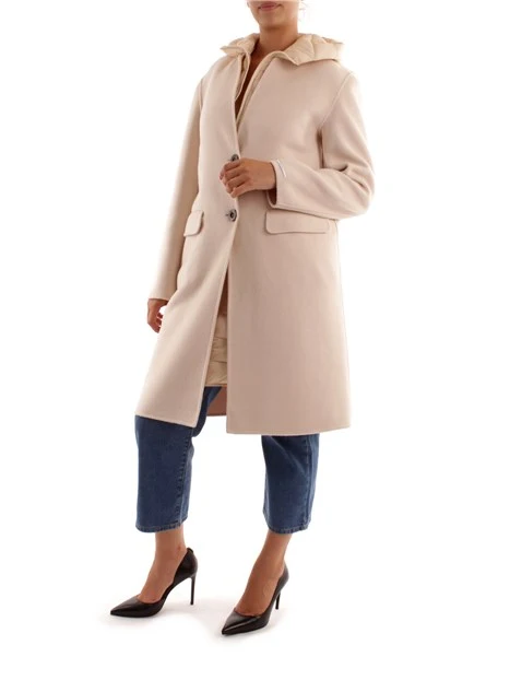 CAPPOTTO LUNGO CON PIUMINO INTEGRATO DONNA BIANCO