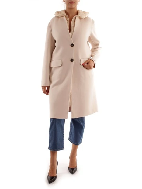 CAPPOTTO LUNGO CON PIUMINO INTEGRATO DONNA BIANCO