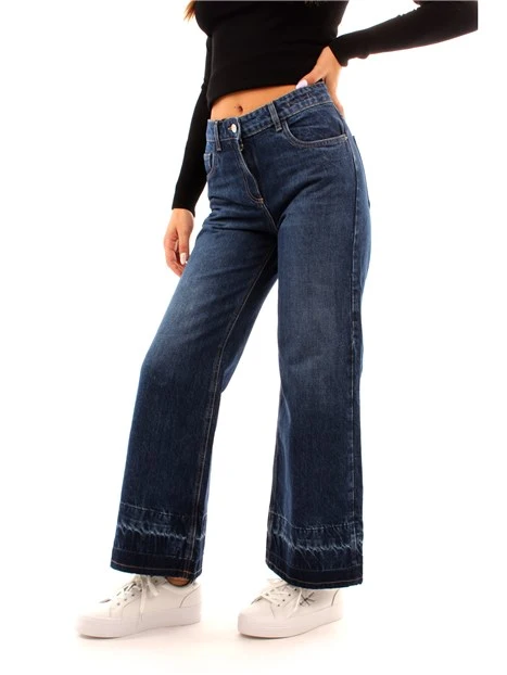 JEANS PALAZZO FLARE IN DENIM DONNA BLU