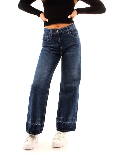 JEANS PALAZZO FLARE IN DENIM DONNA BLU