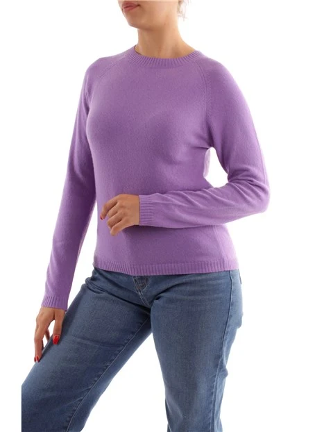 MAGLIA GIROCOLLO IN MISTO CASHMERE DONNA VIOLA