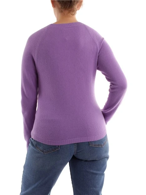 MAGLIA GIROCOLLO IN MISTO CASHMERE DONNA VIOLA