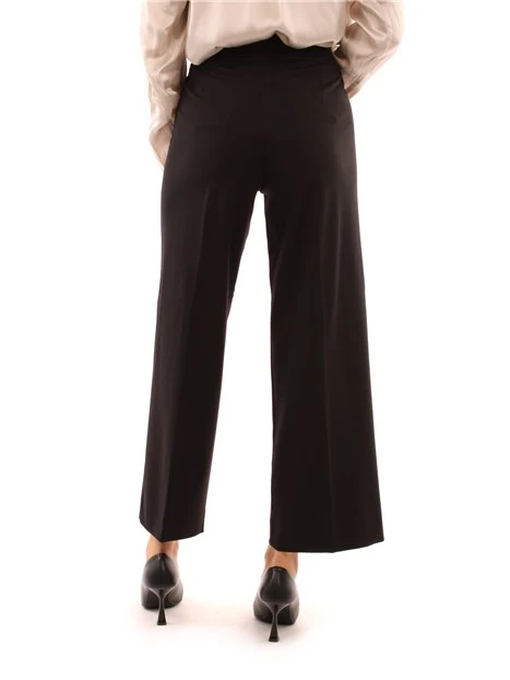 PANTALONI PALAZZO CON TASCHE DONNA NERO