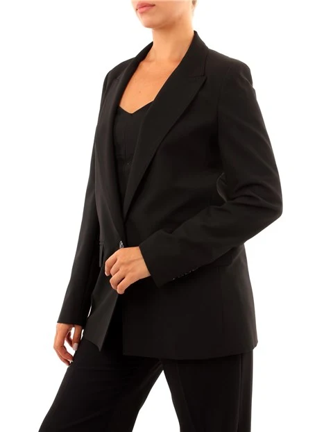 GIACCA BLAZER MONOPETTO FODERATO DONNA NERO