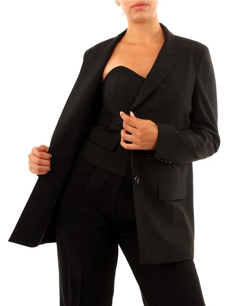 GIACCA BLAZER MONOPETTO FODERATO DONNA NERO