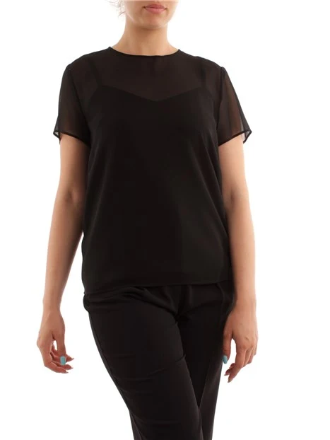 BLUSA SEMITRASPARENTE ART. 365 DONNA NERO