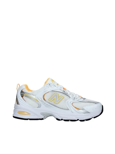 SNEAKERS BASSE IN RETE 530 CON INSERTI ARANCIO UNISEX BIANCO