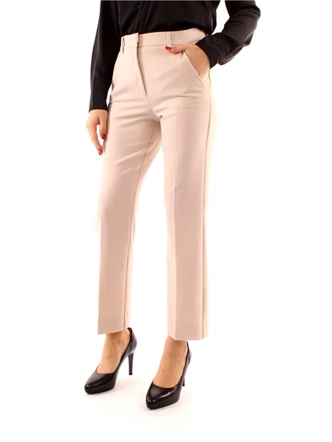 PANTALONI CHINO IN MISTO LANA DONNA ROSA