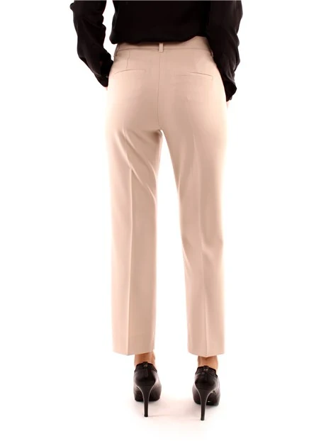 PANTALONI CHINO IN MISTO LANA DONNA ROSA