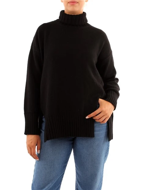 MAGLIA DOLCEVITA IN MISTO CASHMERE DONNA NERO