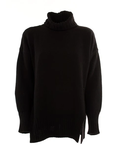 MAGLIA DOLCEVITA IN MISTO CASHMERE DONNA NERO