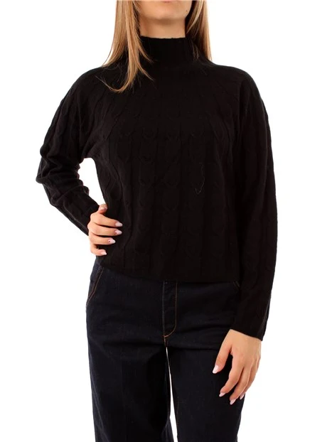 MAGLIA DOLCEVITA IN LANA DONNA NERO