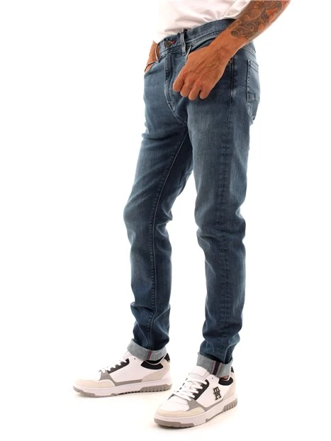 JEANS SLIM FIT IN DENIM DI COTONE UOMO BLU