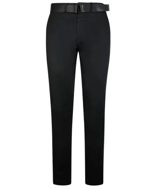 PANTALONI CHINO CON CINTURA UOMO NERO