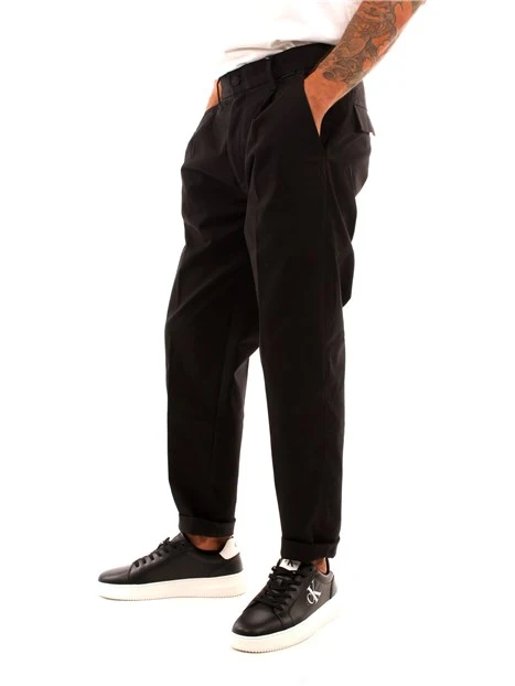 PANTALONI CHINO TAPARED UOMO NERO