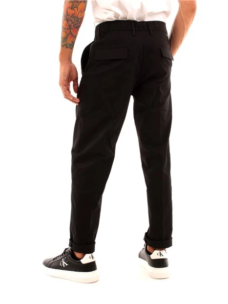 PANTALONI CHINO TAPARED UOMO NERO