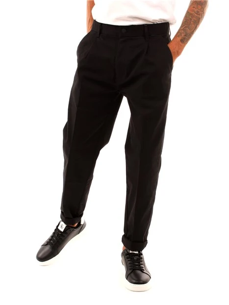 PANTALONI CHINO TAPARED UOMO NERO