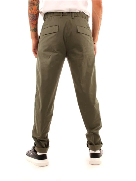 PANTALONI CHINO TAPARED UOMO VERDE