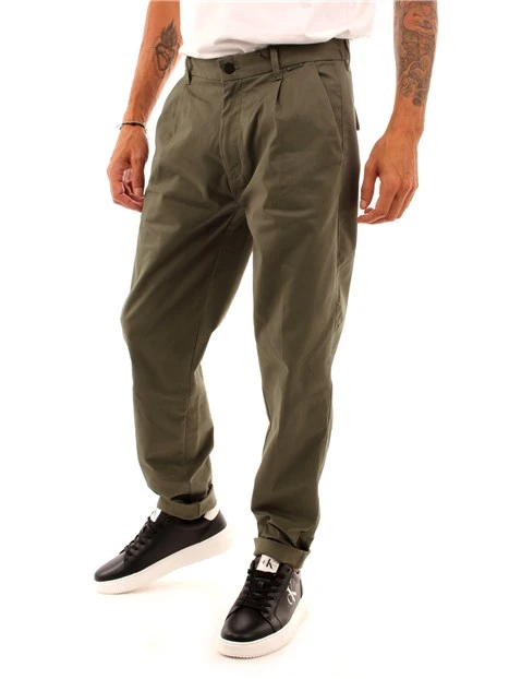 PANTALONI CHINO TAPARED UOMO VERDE