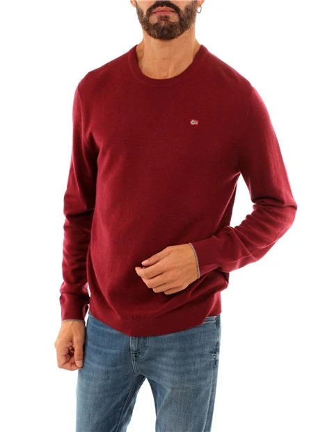 MAGLIA GIROCOLLO IN PURA LANA UOMO ROSSO