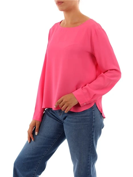 BLUSA IN MISTO SETA DONNA ROSA SHOCKING