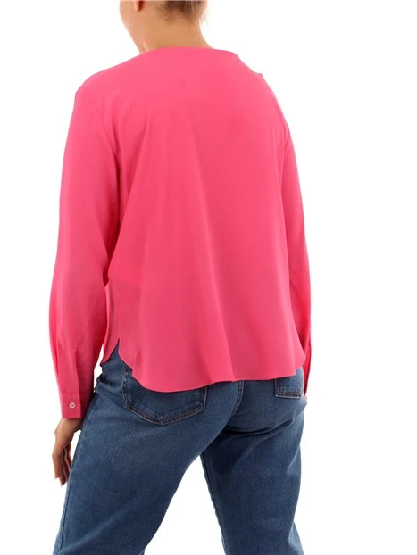 BLUSA IN MISTO SETA DONNA ROSA SHOCKING