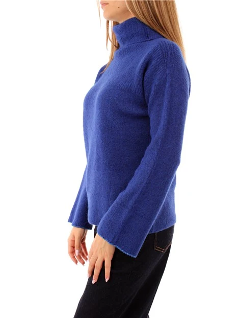 MAGLIA DOLCEVITA MISTO LANA DONNA BLU