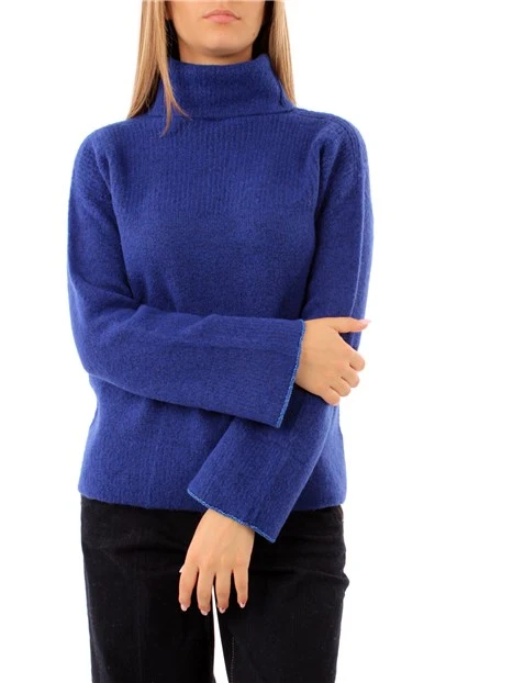 MAGLIA DOLCEVITA MISTO LANA DONNA BLU