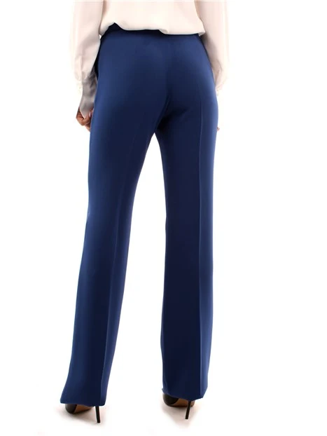 PANTALONI A ZAMPA FLARE DONNA BLU