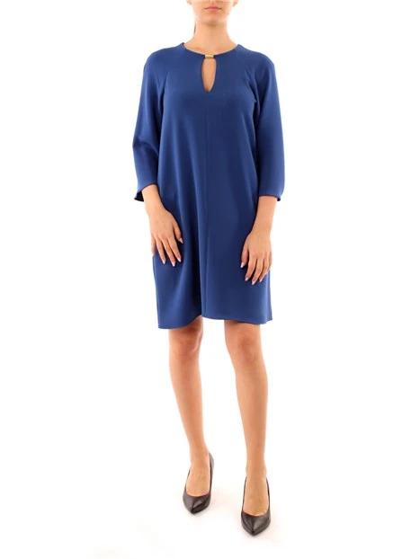 VESTITO CORTO A TUNICA DONNA BLU