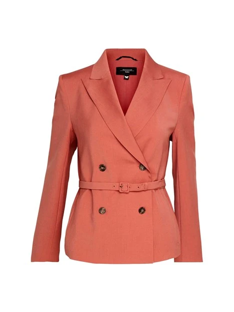 GIACCA BLAZER DOPPIOPETTO IN LANA DONNA MARRONE