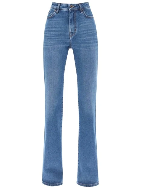 JEANS A ZAMPA IN DENIM DI COTONE DONNA BLU