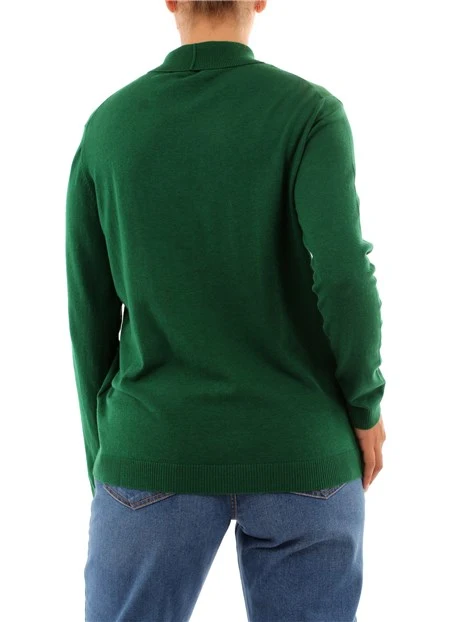 MAGLIA DOLCEVITA IN PUNTO RASATO DONNA VERDE